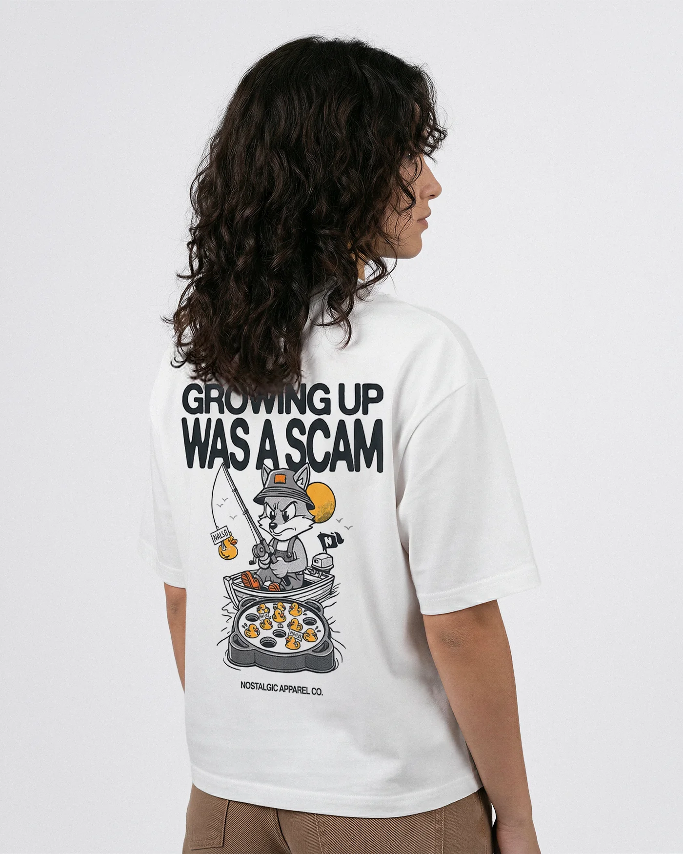 Growing up was a scam | Cropped Tee - Image 4
