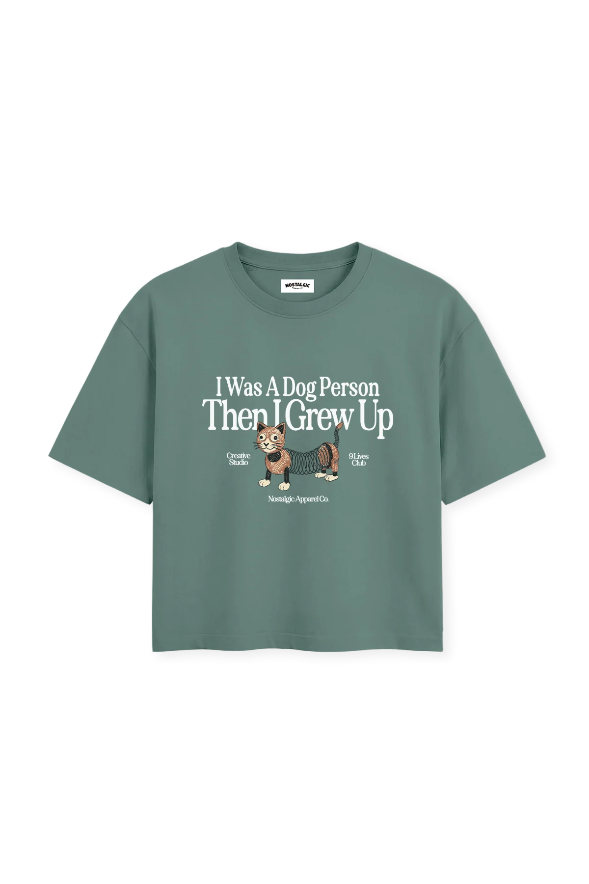 I was a dog person | Cropped Tee