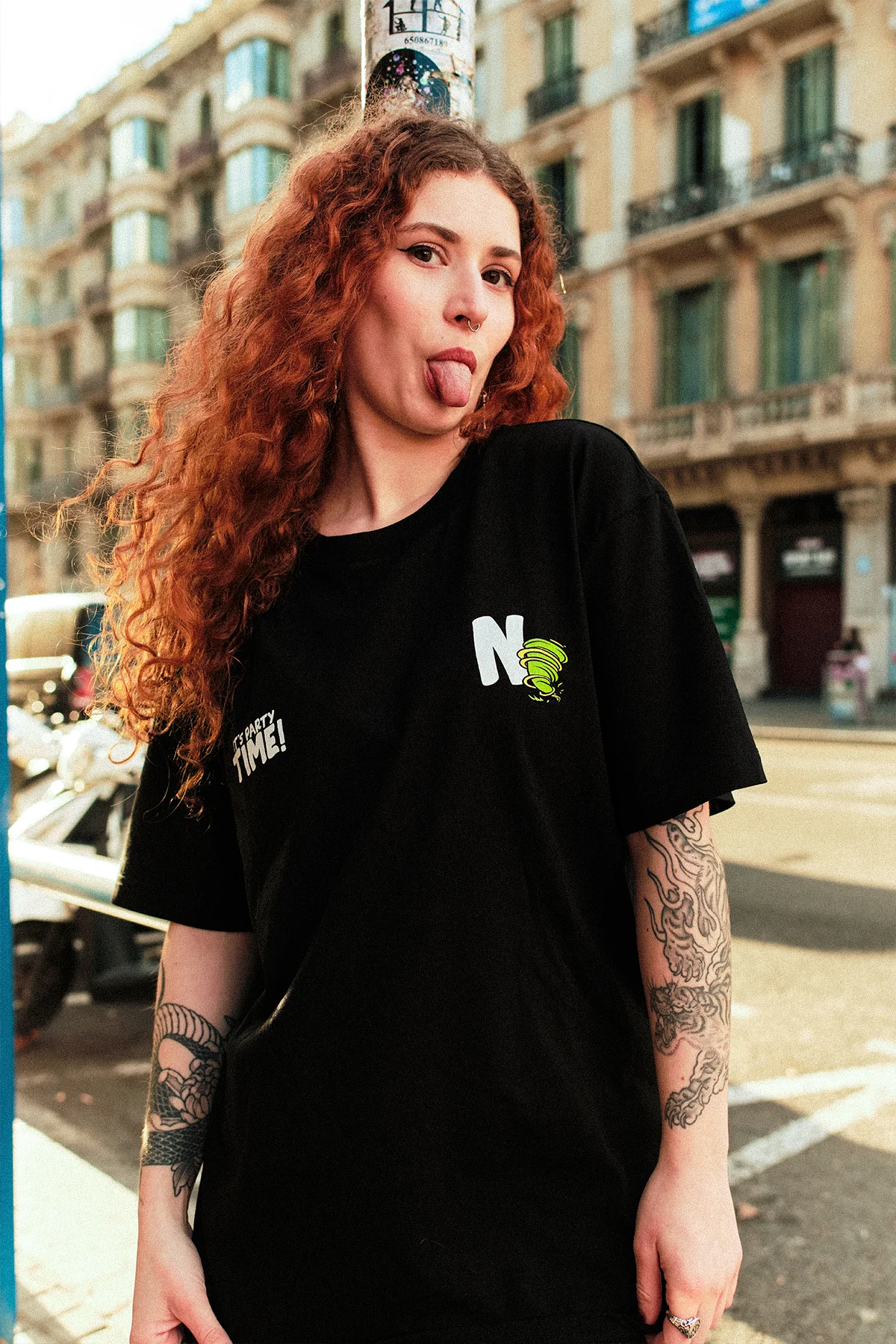 It's party time | Black Tee - Image 5