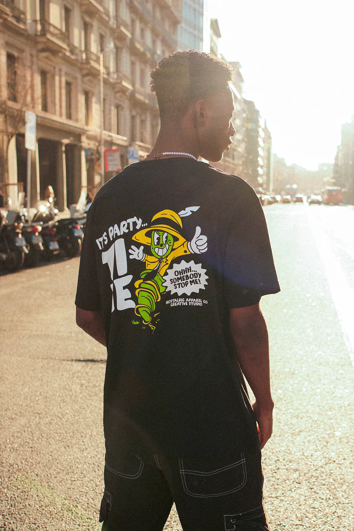 It's party time | Black Tee - Image 6