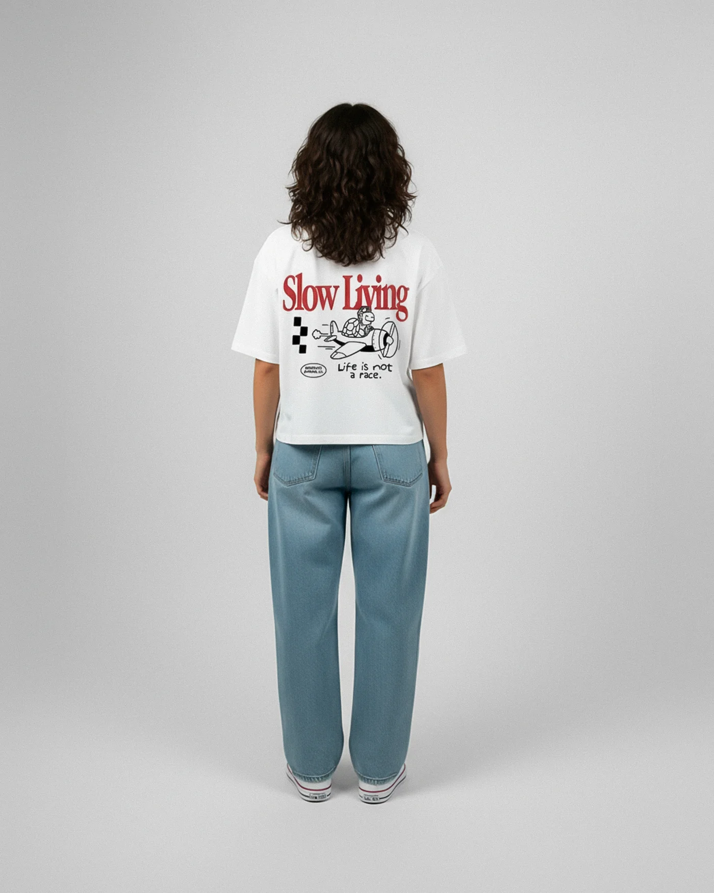 Life is not a race | Cropped Tee - Image 3