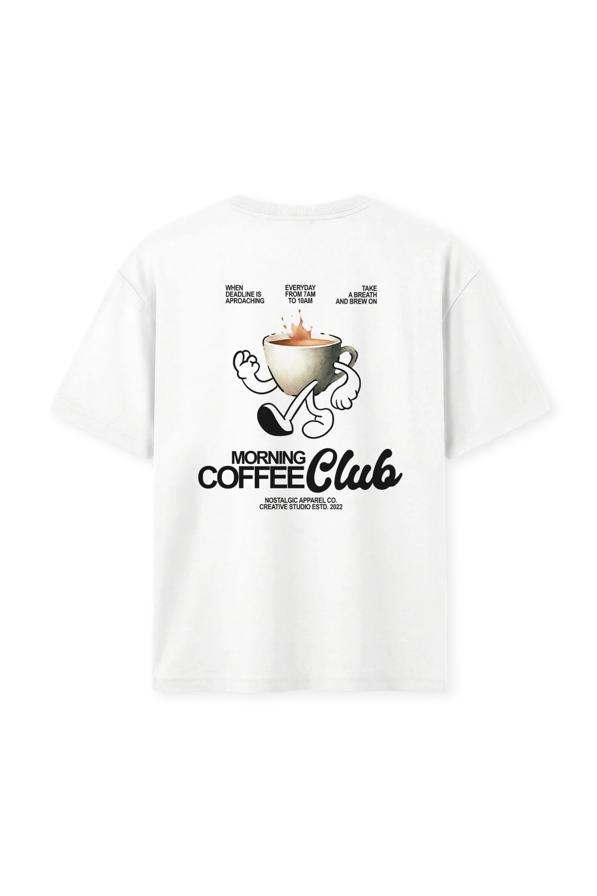 Morning Coffee Club | White Tee