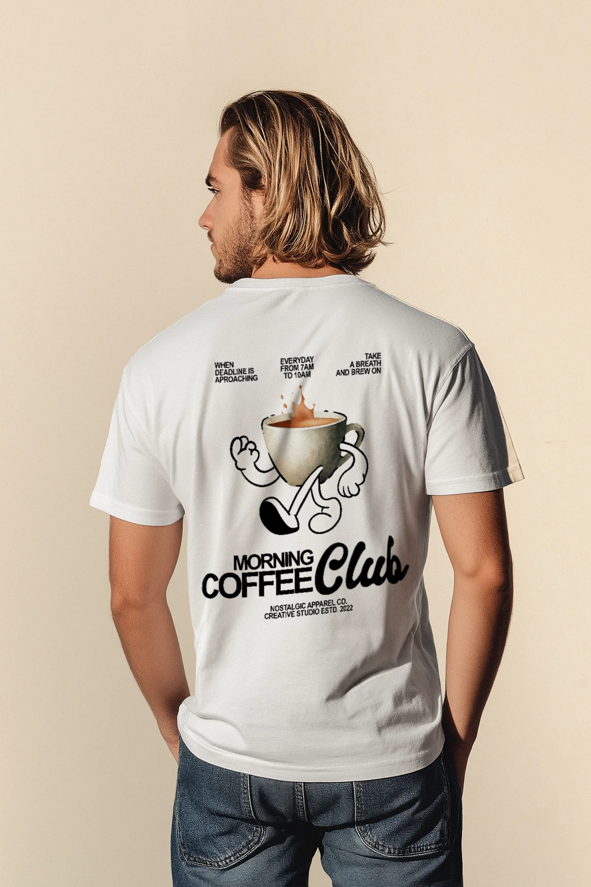 Morning Coffee Club | White Tee - Image 2