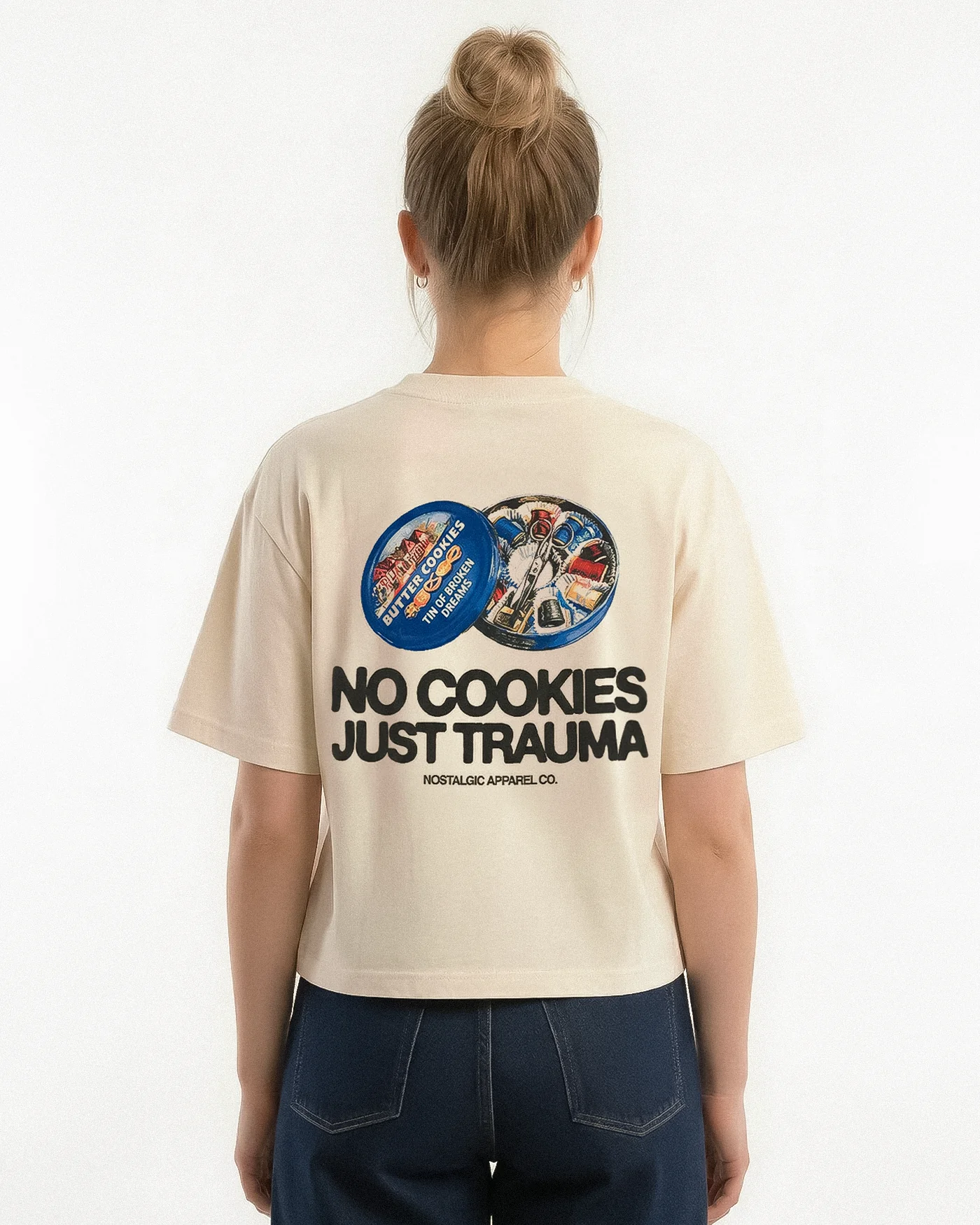 No cookies, just trauma | Cropped Tee - Image 9