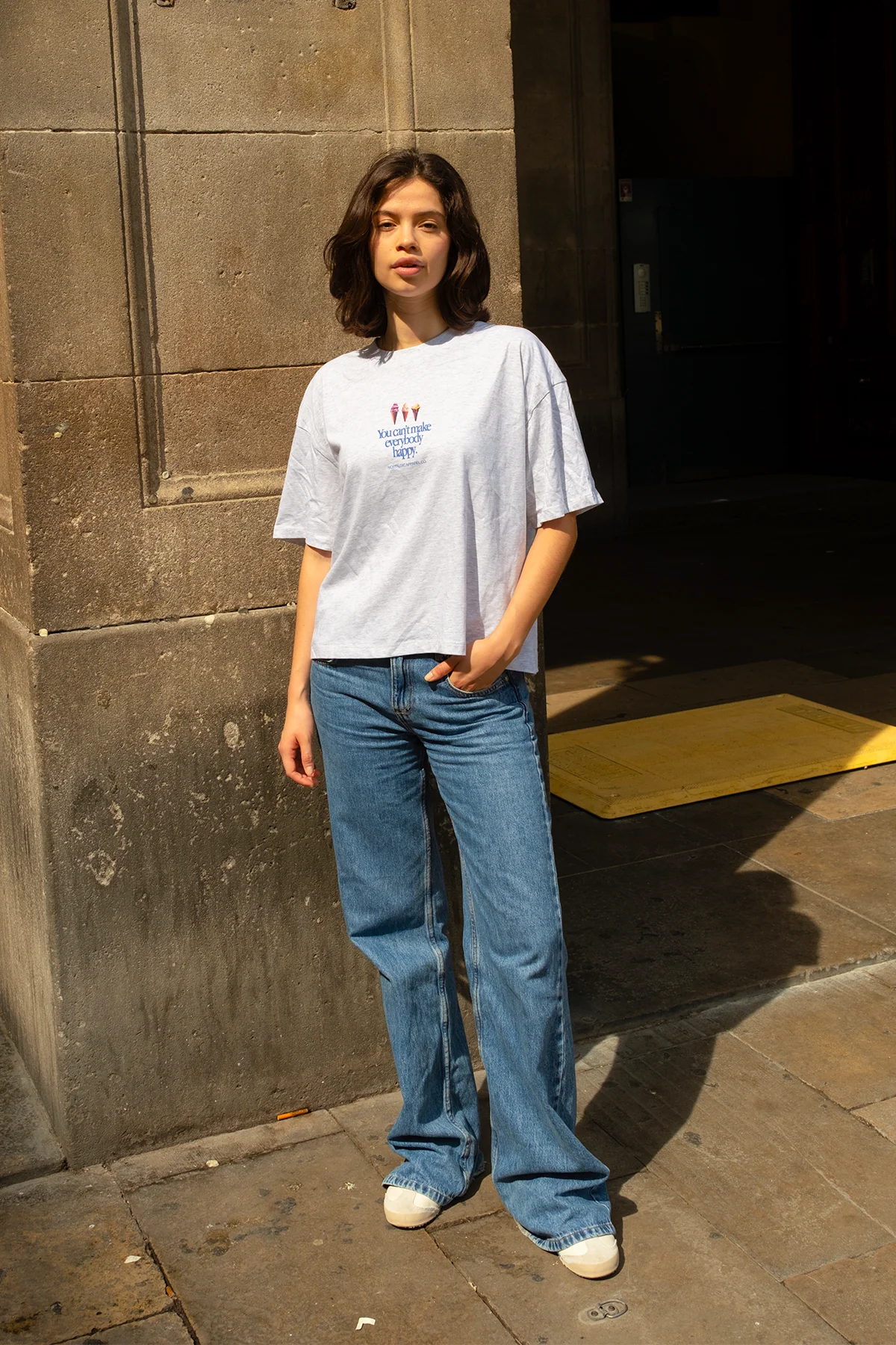 Not an IceCream | Heather Cropped Tee - Image 5
