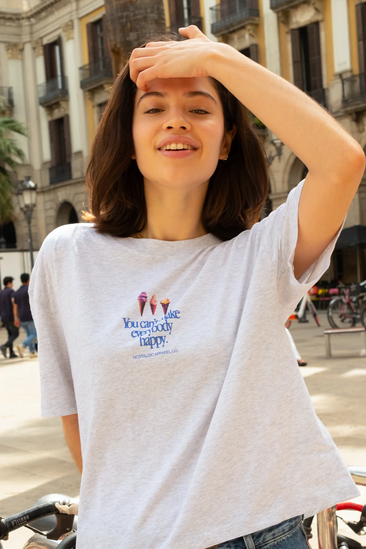 Not an IceCream | Heather Cropped Tee - Image 6