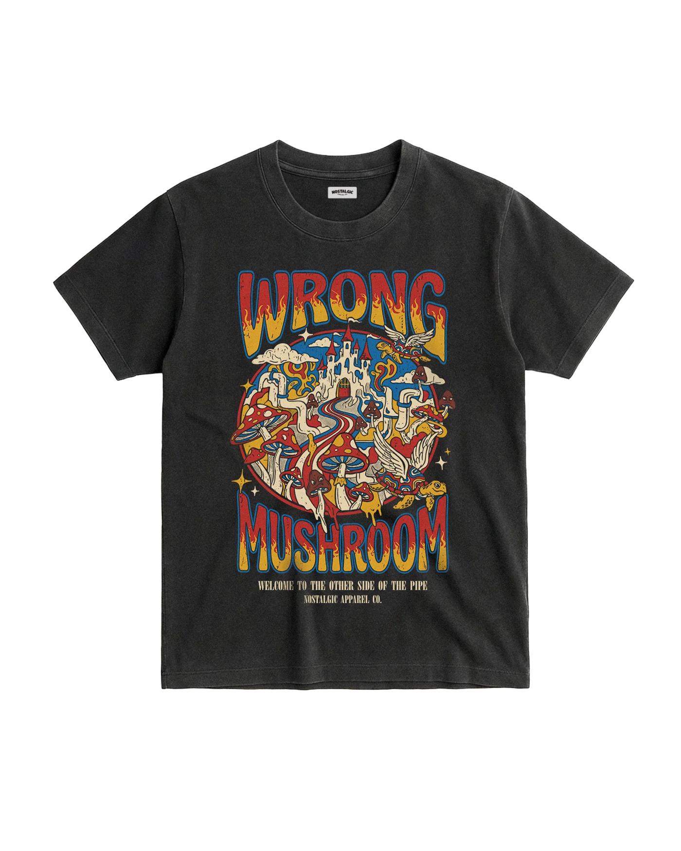 Wrong Mushroom | Dark Grey Tee