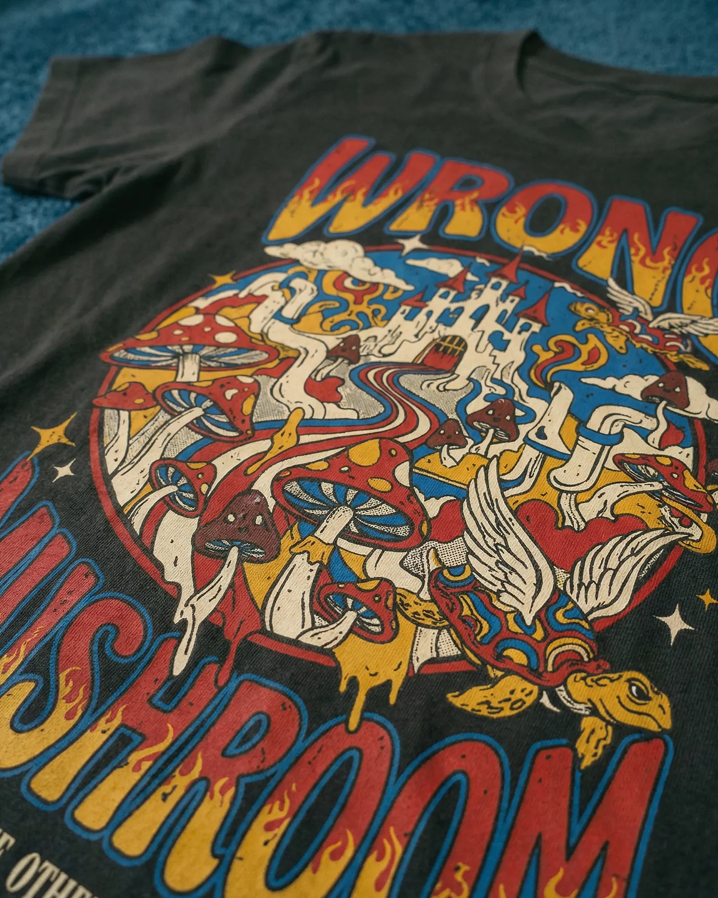 Wrong Mushroom | Dark Grey Tee - Image 4