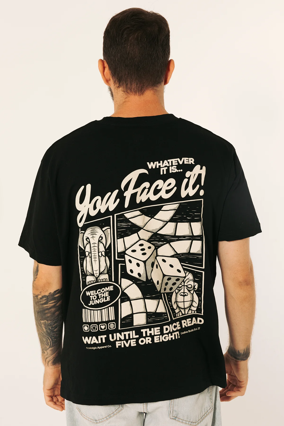 You Face It | Black Tee - Image 4